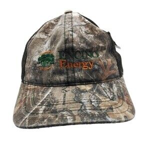 Encino Energy Real Tree Camouflage Mesh Back Strap Back Adjustable Hat Cap